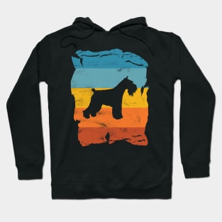 Giant Schnauzer Distressed Vintage Retro Silhouette Hoodie